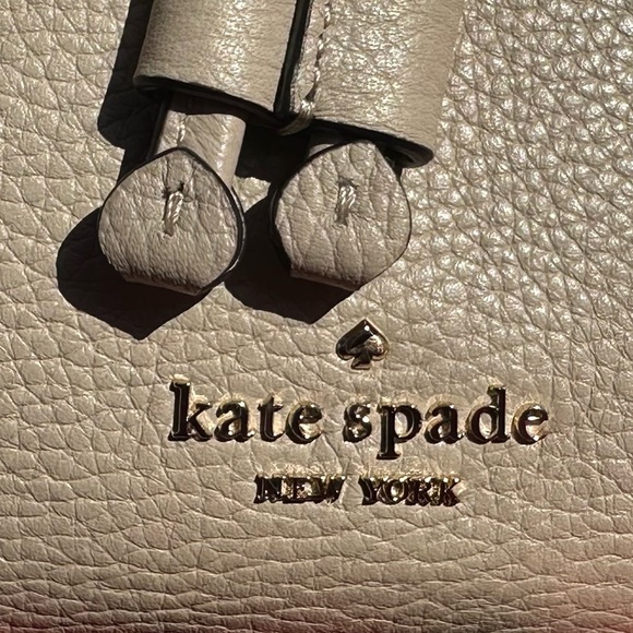 Kate Spade backpack - little - leather - fuzzy - light tan & cream - Picture 3 of 11